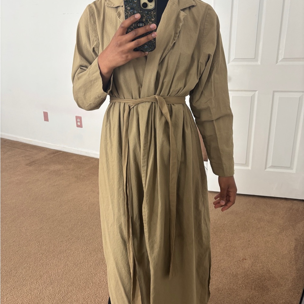 Chic Long Sleeve Tan Dress
